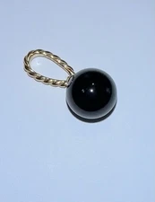 David Yurman 18k Yellow Gold 9mm Solari Black Onyx Pendant