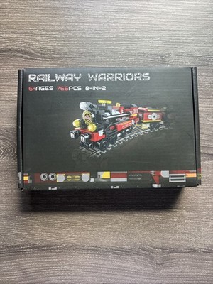 8 In 1 Adventure Train And Warrior Building Bricks Set New