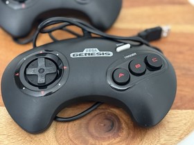 Sega Genesis Classic Mini USB Wired Lot of 2 OEM Controllers (Model: MK-16500)