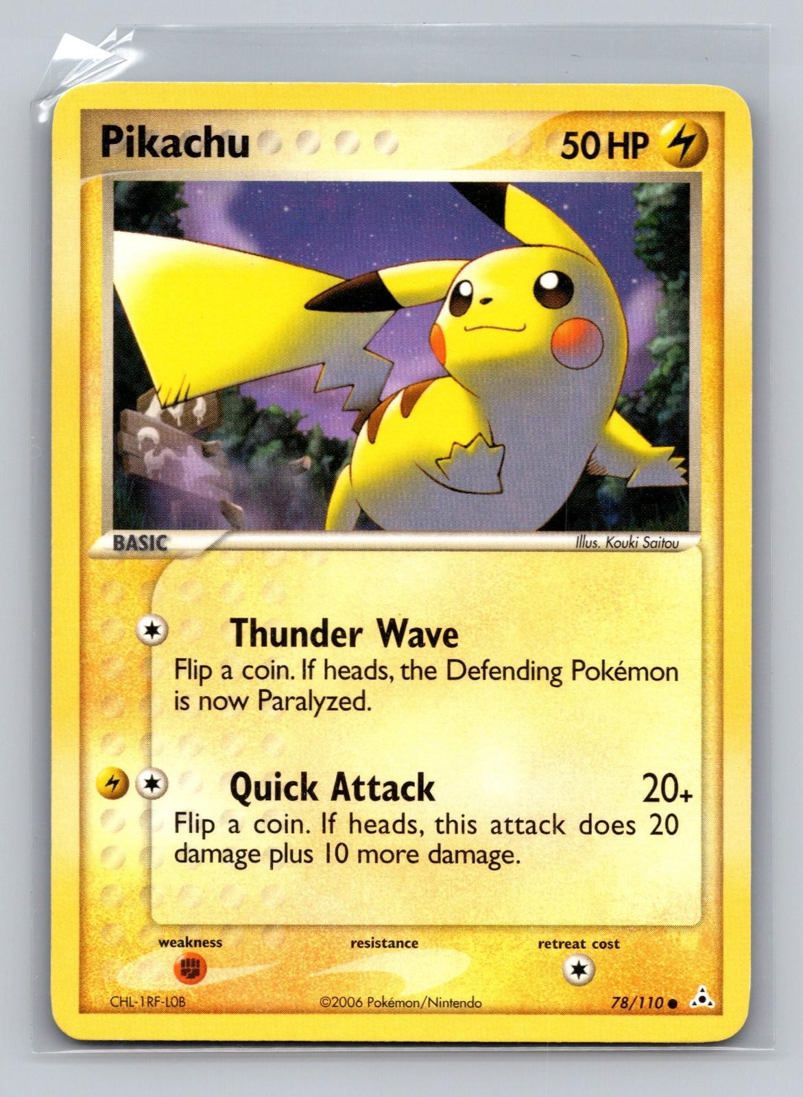 Pikachu 78/110 Common Holon Phantoms Pokemon Lightly Played