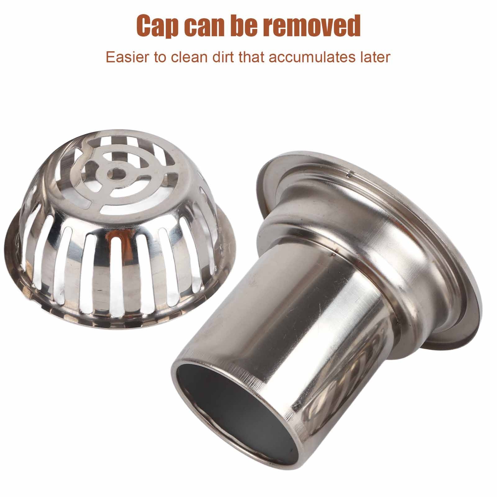 Roof Floor Drain Stainless Steel Non Blocking Balcony Outdoor Rain Bucket.