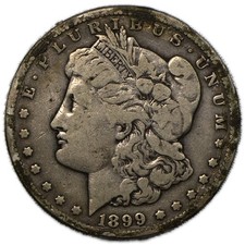 1899 S Morgan Silver Dollar $1 Very Fine VF+ San Francisco