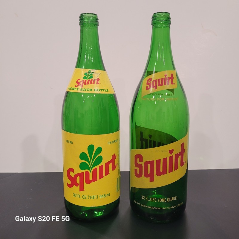 Squirt 32 oz Soda Bottles Lot of 2 