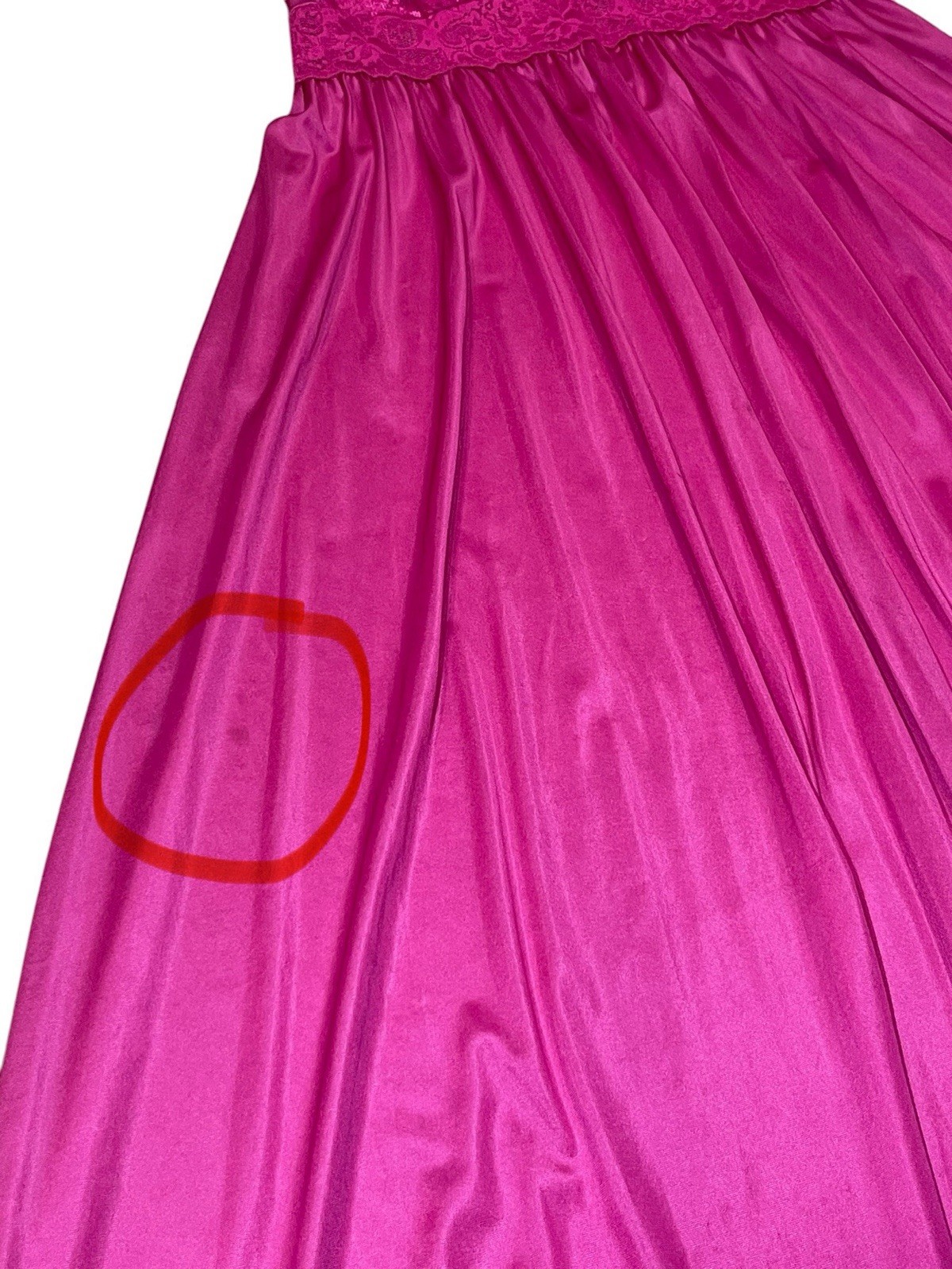 Vintage Shadowline Nylon Spandex Lace Nightgown Large Long Maxi Sheer Fairy USA