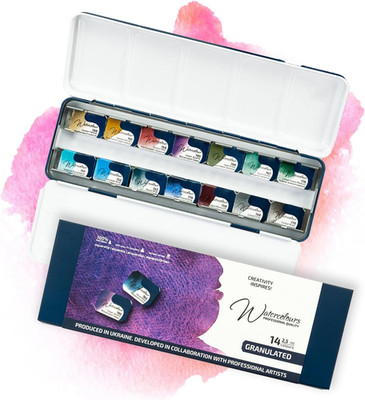 Granulierende Aquarellfarben Set   14 X Näpfchen Rosa Gallery Aquarell | Profess
