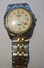 Vintage Seiko Sports 50 Watch - 39mm Luminous Dial, Two Tone, Date & Day