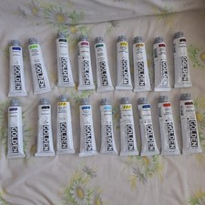 LOT OF 18 GOLDEN HEAVY BODY ARTIST COLORS ACRYLIC PAINT 59 ML 2 FL oz good mix