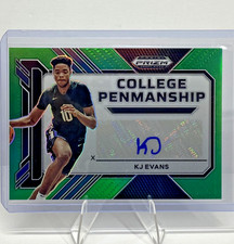 2023 PANINI PRIZM  COLLEGE PENMANSHIP GREEN PRIZM K.J Evans AUTO
