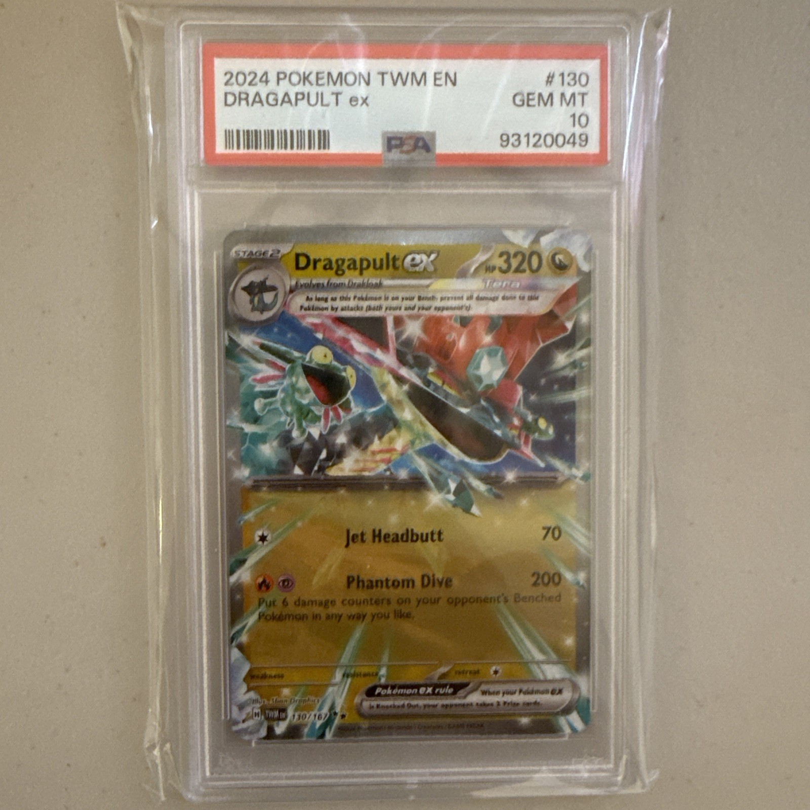 PSA Gem Mint 10 Dragapult ex 130/167 Sv06: Twilight Masquerade Holo