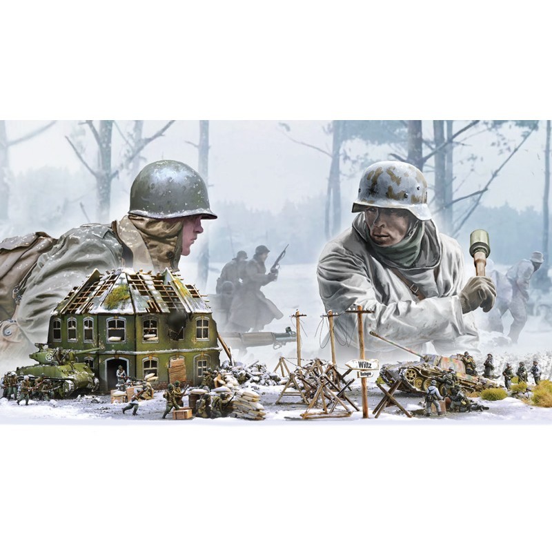 Maquette militaire Bastogne Siege Italeri 6186 au 1/72 pour diorama