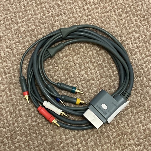 XBOX 360 Official Genuine AV Cable RCA Composite TV Lead + SCART adapter - Picture 1 of 4