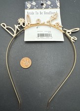 Bride To Be Headband White Rose Gold Daisy BNIP