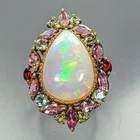 12 ct+ AAA Quality Natural Opal Ring 925 Sterling Silver Size 8 /R479418