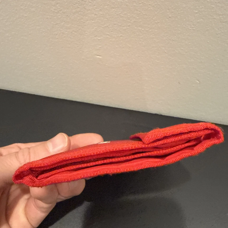 Cleveland Indians Chief Wahoo Canvas Wallet Security Fed sponsor Red - Image 4 of 4