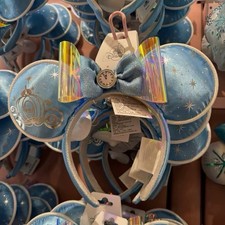 DisneyParks Cinderella Minnie Mouse Ears Blue Headband Disneyland 2026 US POST