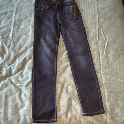 Celebrity Pink Girls Skinny Slim Fit Dark Wash Blue Denim Jeans Size 12 Stretch