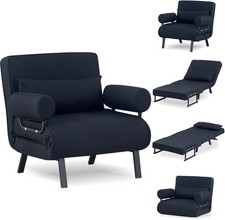 4-in-1 Folding Sofa Bed Sleeper Bed Chair Convertible Adjustable Armchair Pillow