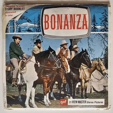 View Master Bonanza 3 Reel Set B471 Packet Book Rare Middle Finger 1964