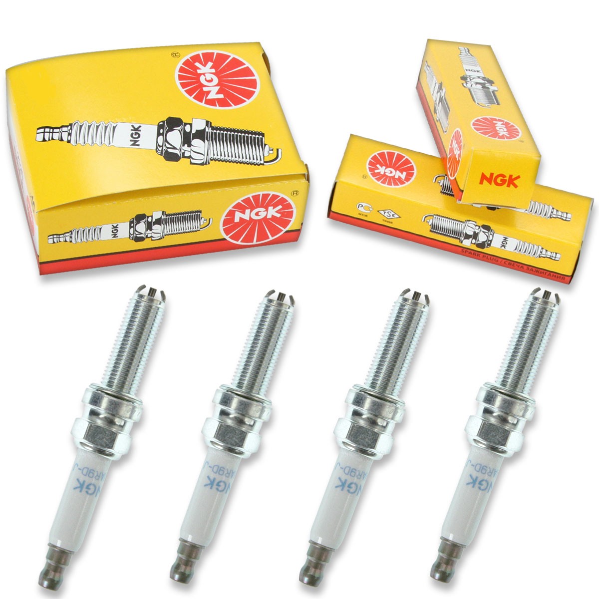4 pc NGK 1633 LMAR9D-J Standard Spark Plugs for 12 12 7 719 772 Ignition kw