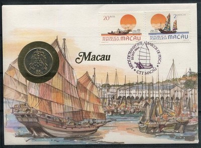 Macau 1984 Mi. 528.530 Erster Tag 100% Münzumschlag Macau Stadt