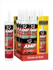 12 DAP AMP Advanced Modified Polymer Kitchen and Bath Sealant 9oz White Caulk