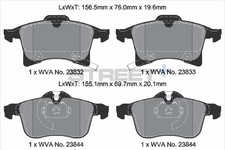Bremsbeläge VAUXHALL ZAFIRA Mk II (B) (A05) 1.9 CDTI Bj. 07/05–11/14 kW 88 PS 12