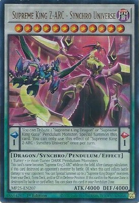 Yugioh! Supreme King Z-ARC - Synchro Universe - MP25-EN207 - Ultra Rare - 1st Ed