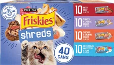 Friskies Shreds in Gravy Variety Pack Canned Cat Food, 5.5-oz can, case of 40
