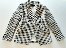 White House Black Market Women s Black White Studio Blazer SIZE 8