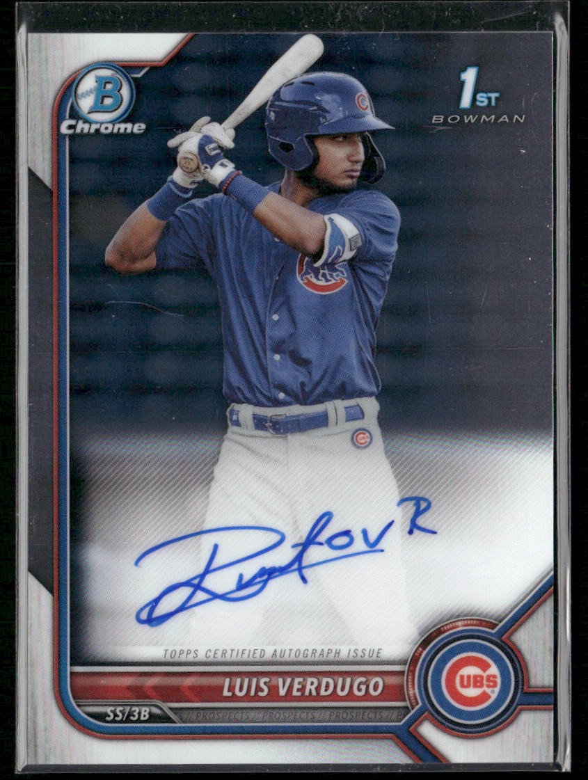 Luis Verdugo 2022 Bowman Chrome Prospects Autographs #CPA-LV