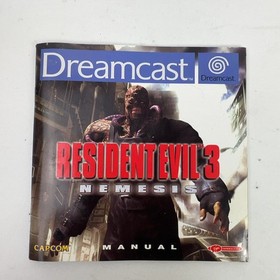 Resident Evil 3 Nemesis Dreamcast Game Capcom 2000 Complete Manual