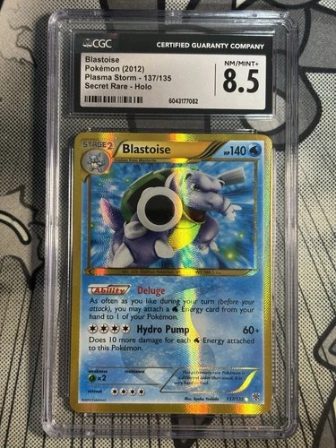 Pokemon Blastoise Plasma Storm Holo Secret Rare #137 CGC 8.5