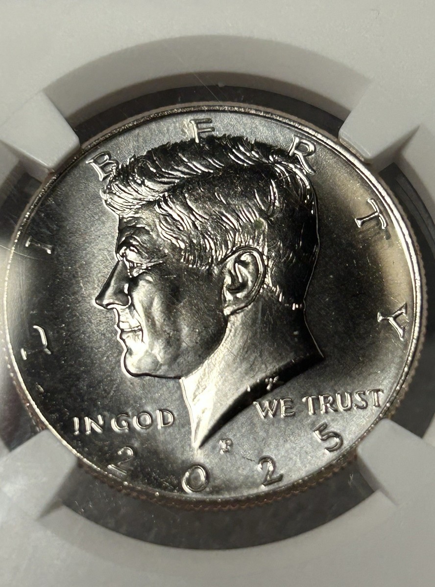 2025 P Kennedy Half Dollar 50C Mint Error Obv Struck Thru NGC MS67