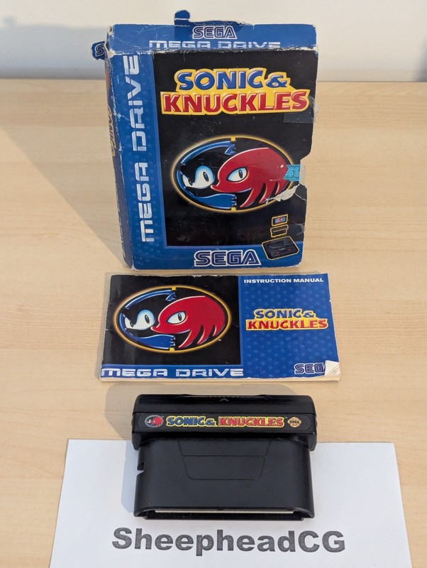 Sonic & Knuckles Sega Mega Drive - VGC, Tested & with Manual + Outer Box