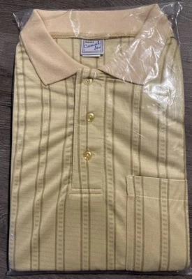 HABAND Casual Joe Vintage Button Polo mens L Classic Retro Short Sleeve NWT - Image 1 of 2