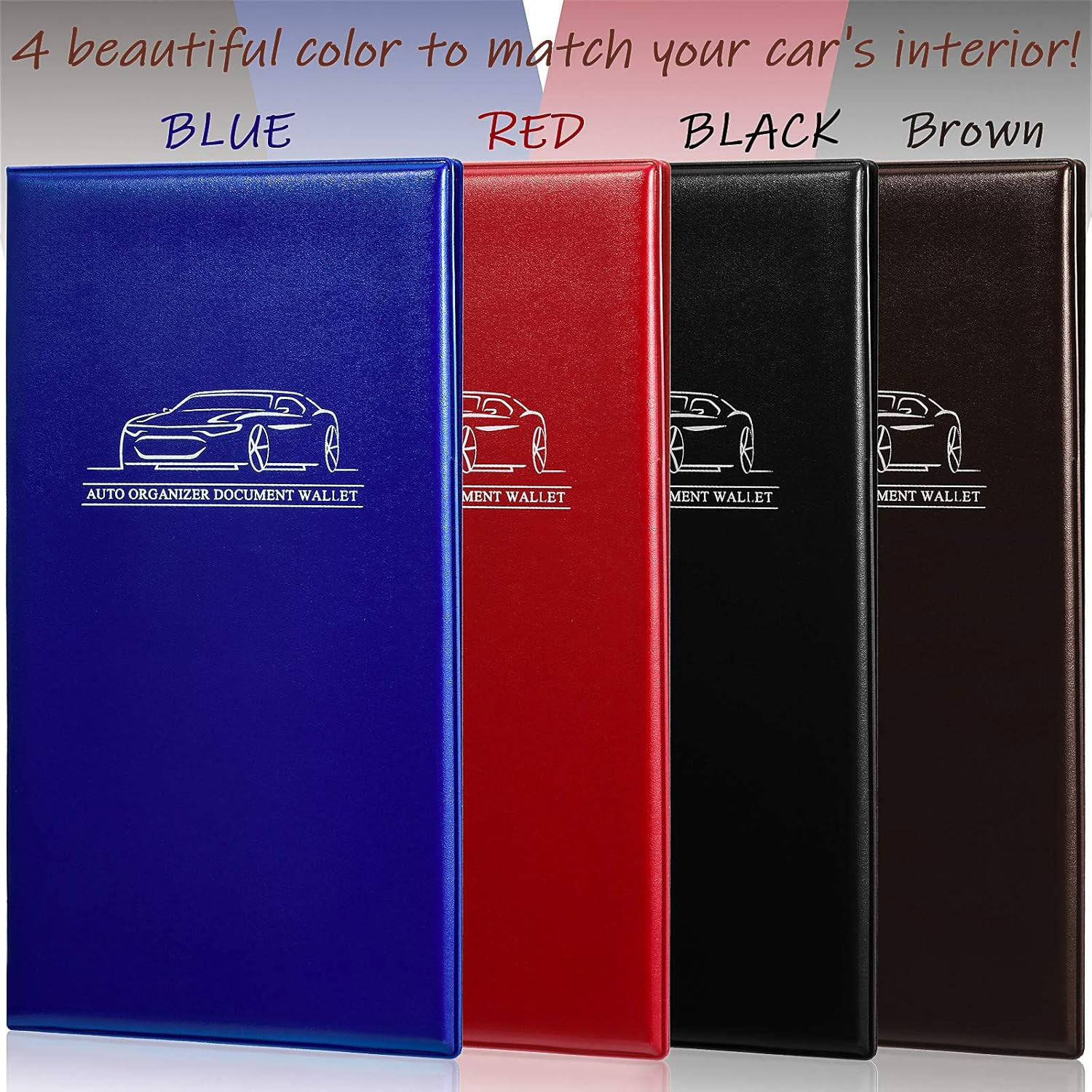 4 Pcs Car Registration and Insurance Card Holder, Automobile Essential Documents thumbnail 5