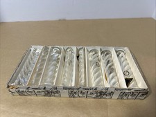 Vintage set of 8 Crystal Clear Industries Cut Lead Knife Rests