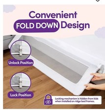 Toddler Bed Rail XL 59 Comfy Bumpy / childproofing / Universal / Swing Down
