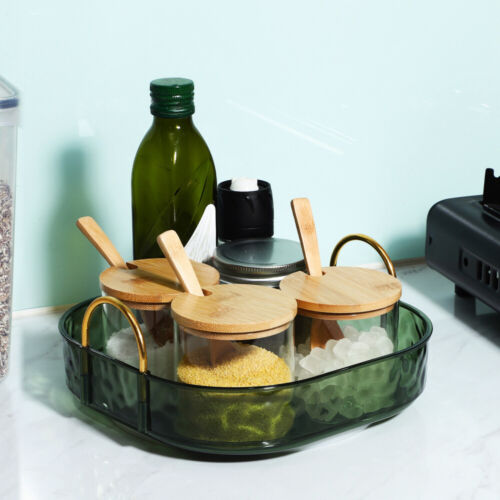 Makeup Storage Tray 360 Degree Rotating Makeup Holder Perfume Organizer Desktop - Picture 2 of 11