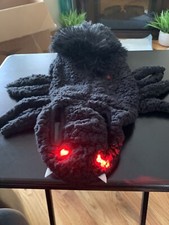 Dog Halloween Costume Black Spider With Red Glowing Eyes Size S