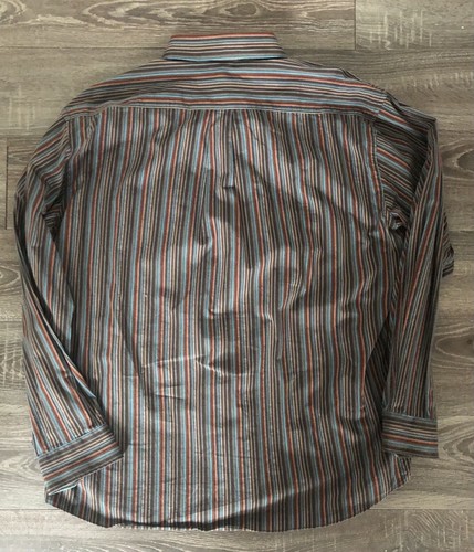 Men's Alan Flusser Long Sleeve Shirt 97939 Multicolor Striped Size XXL - Picture 2 of 5