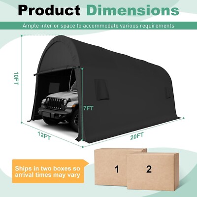 Carport 12x20/10x20/10x15 Heavy Duty, Portable Garage, Carport Canopy Outdoor ##