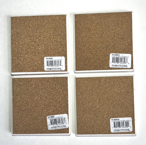 Thirstystone Simple Southern Collection Square Coaster with Wood Holder Set of 4 - Picture 10 of 10
