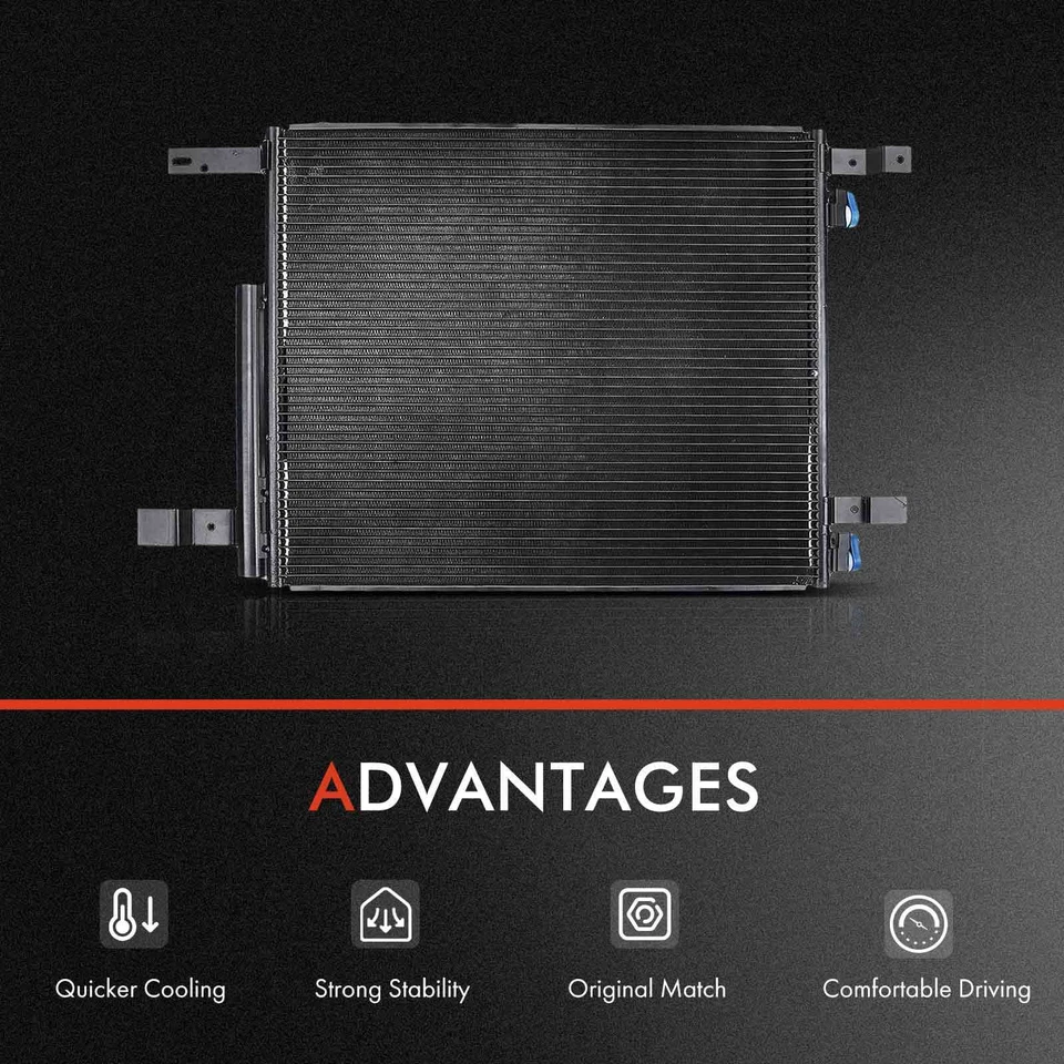 Kit de radiador y condensador de aire acondicionado y ventilador de refrigeración para Cadillac SRX 2010-2016 3,0 L 3,6 L Foto 3 de 4