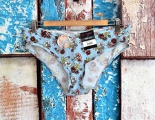 Women's NOBO No Boundaries Cotton Cheeky Panties XXXLARGE Blue Floral NEW