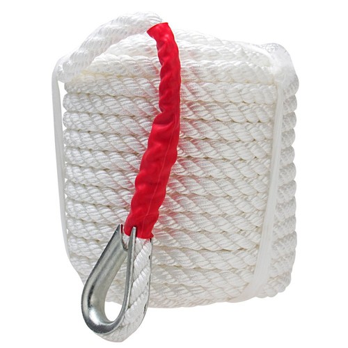 3/4"x150' Twisted Three Strand Nylon Boat Marine Anchor Mooring Rope Dock Line - Picture 8 of 15