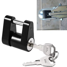 Trailer Hitch Coupler Lock Dia 1/4" Span 3/4" for Tow Boat RV Truck Keyed Alike