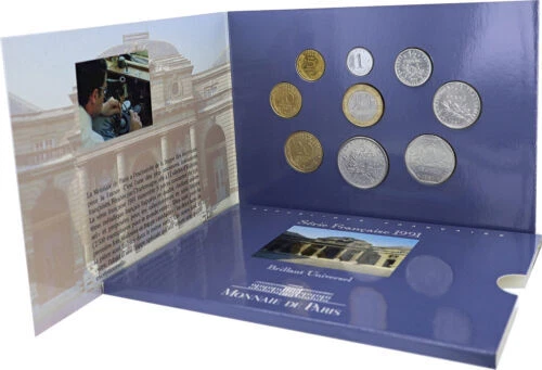 Boîtiers FDC, BU, BE de pièces de monnaie françaises