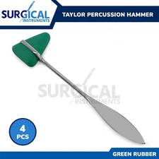 Set of 4 GREEN Taylor Percussion (Reflex) Hammers - Medical Surgical Instruments