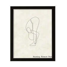 Standing Forward Fold, FRAMED Print Yoga Wall Art